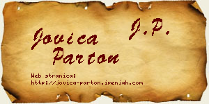 Jovica Parton vizit kartica
